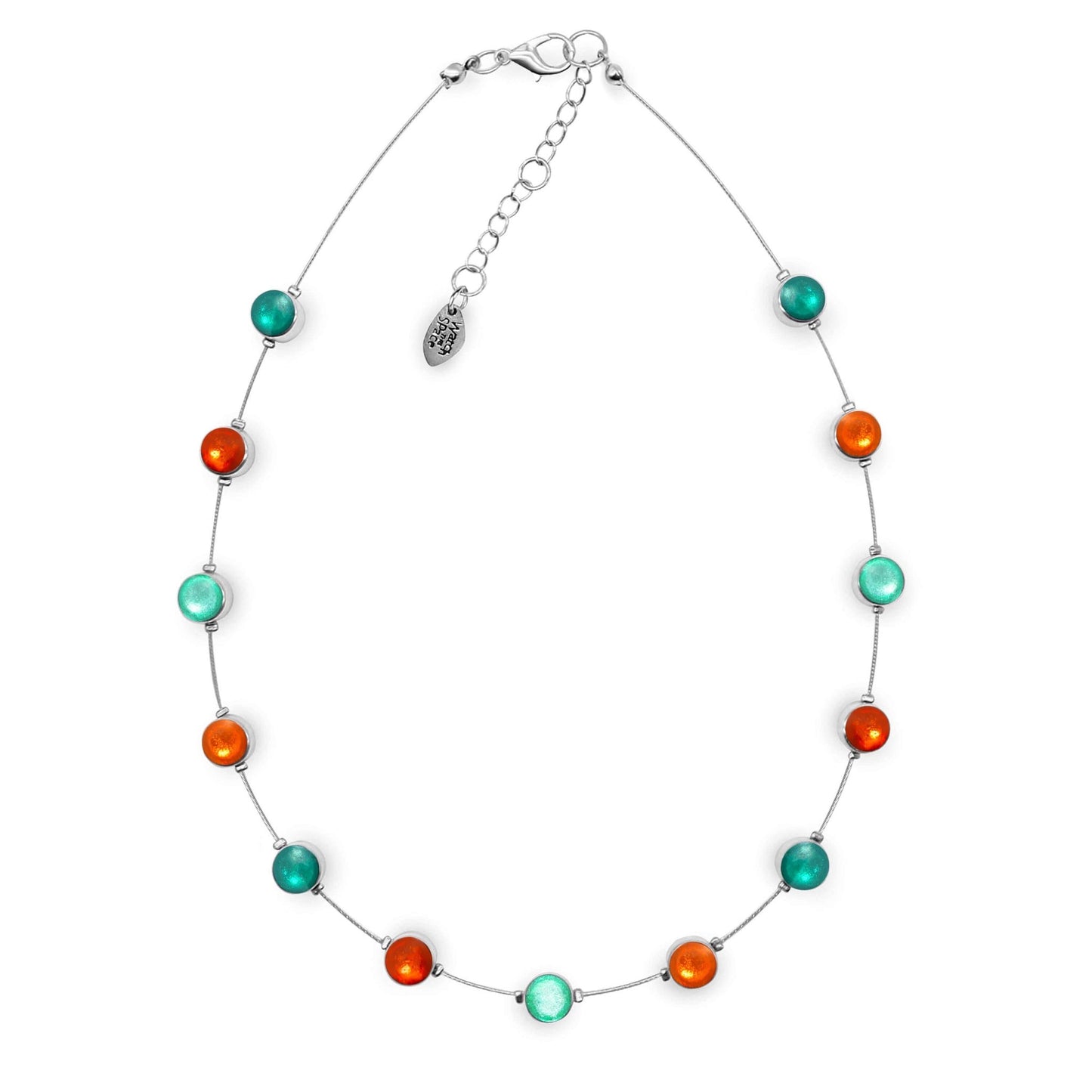 Morocco Aluminium Circles Small Shiny Floating Necklace | The Jewellery Stop