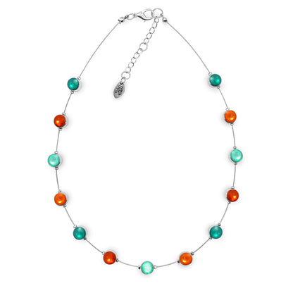 Morocco Aluminium Circles Small Shiny Floating Necklace | The Jewellery Stop