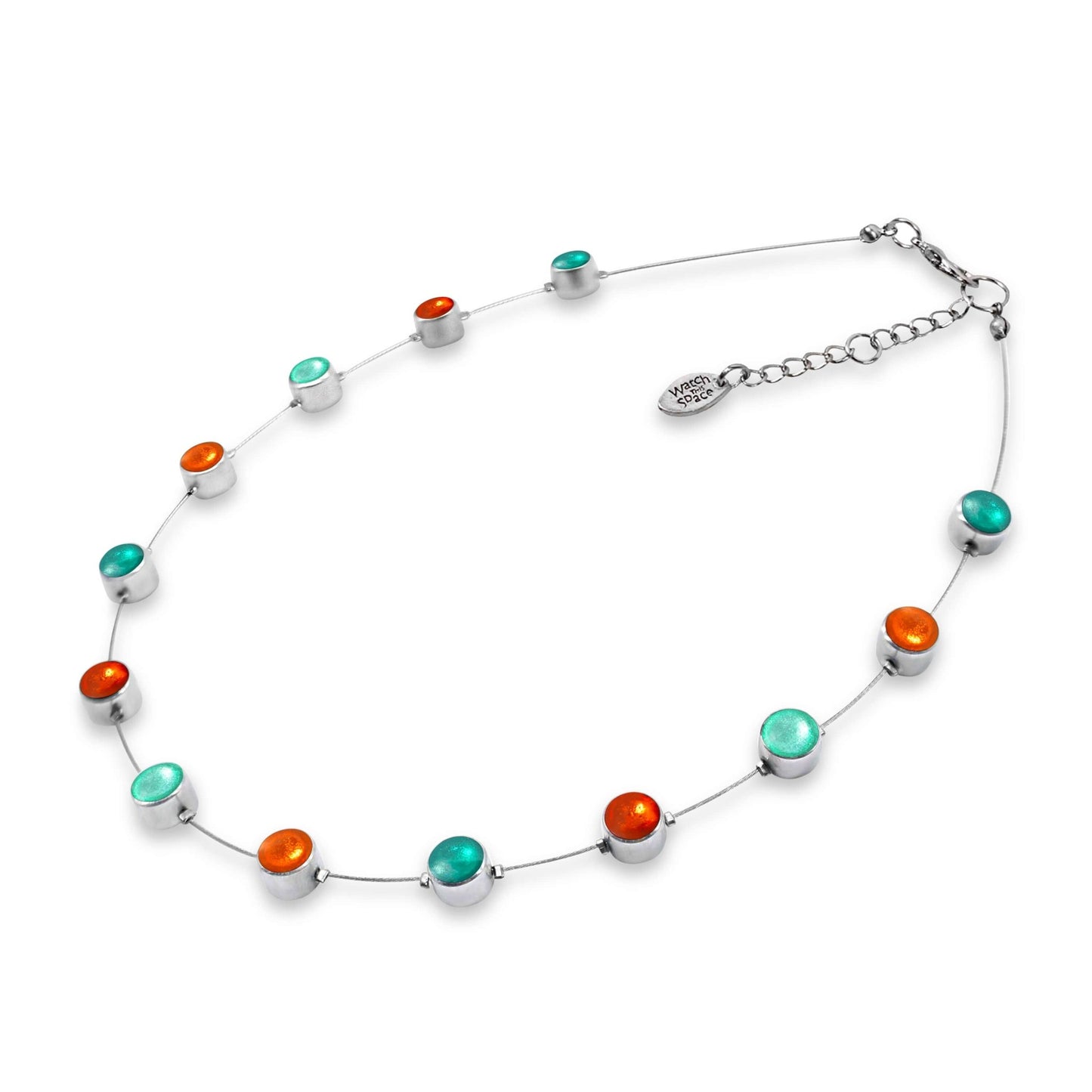 Morocco Aluminium Circles Small Shiny Floating Necklace | The Jewellery Stop
