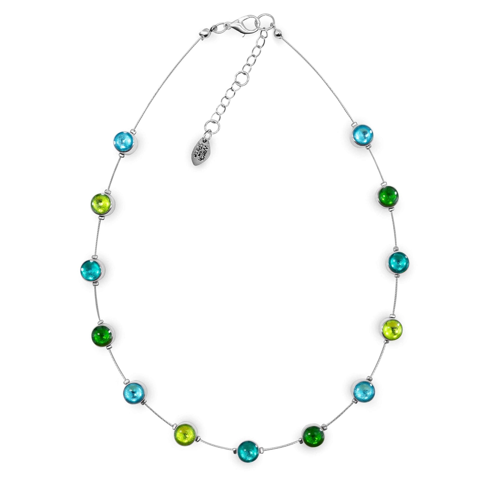 Neptune Aluminium Circles Small Shiny Floating Necklace | The Jewellery Stop