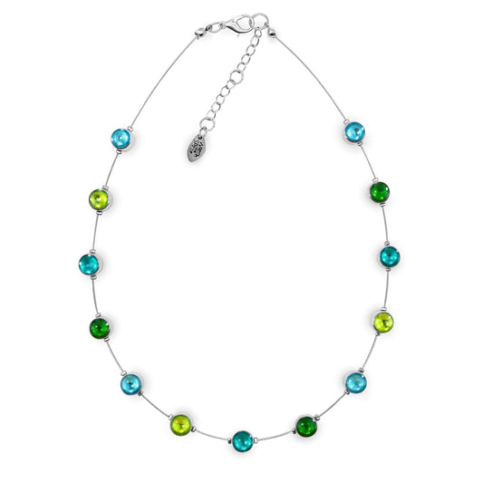 Neptune Aluminium Circles Small Shiny Floating Necklace | The Jewellery Stop