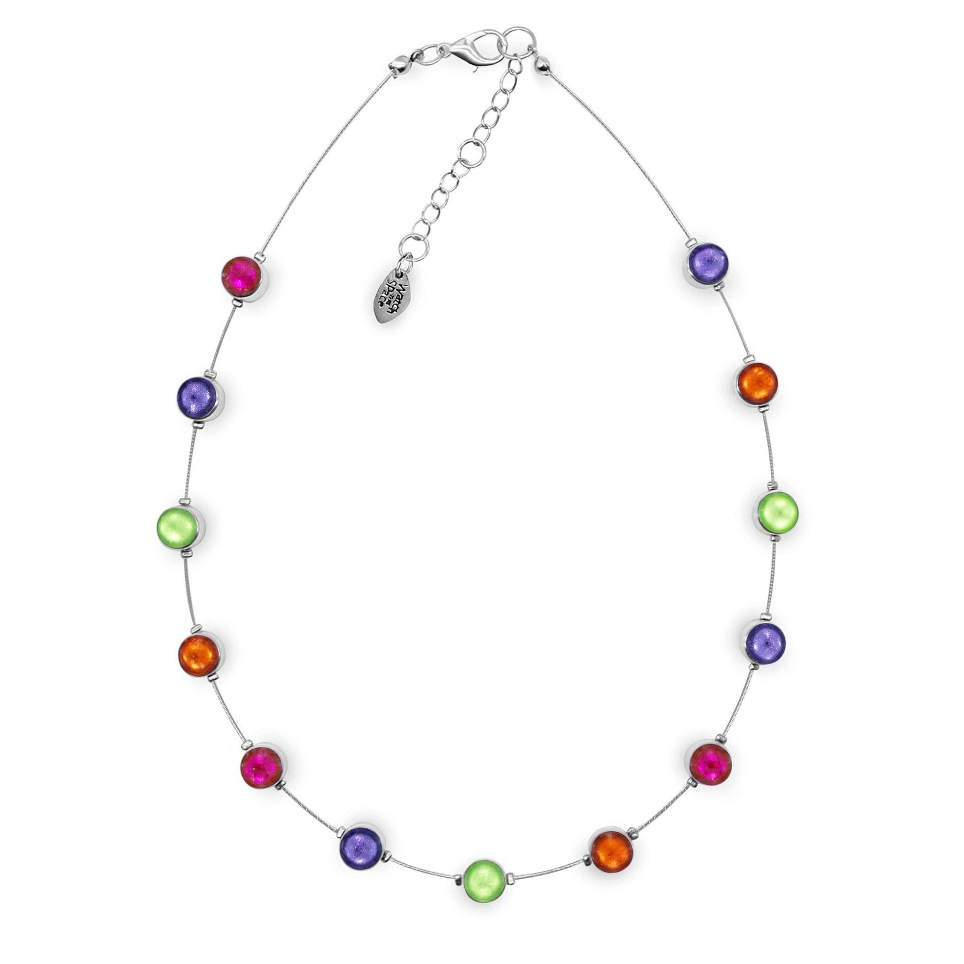 Sherbet Aluminium Circles Small Shiny Floating Necklace | The Jewellery Stop