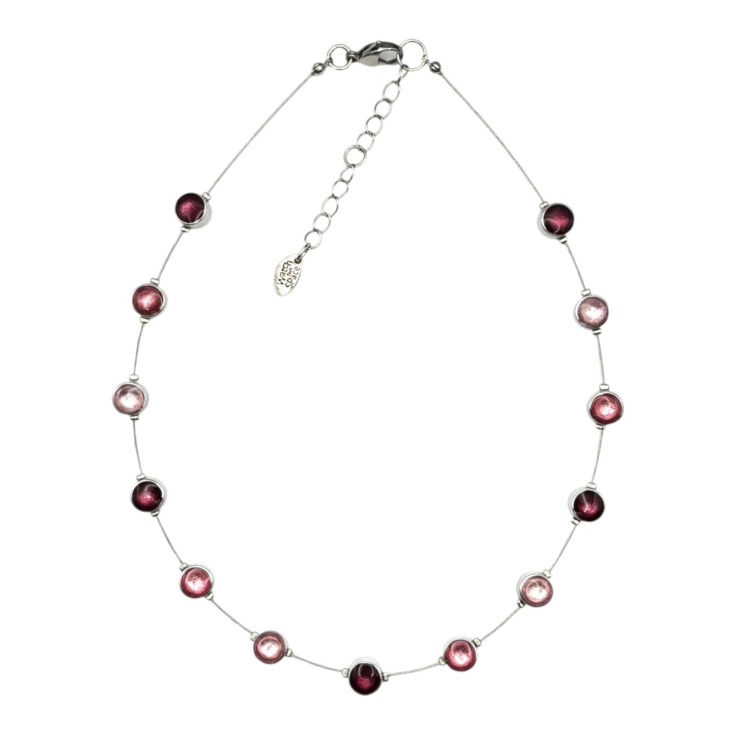 Peony Aluminium Circles Small Shiny Floating Necklace | The Jewellery Stop