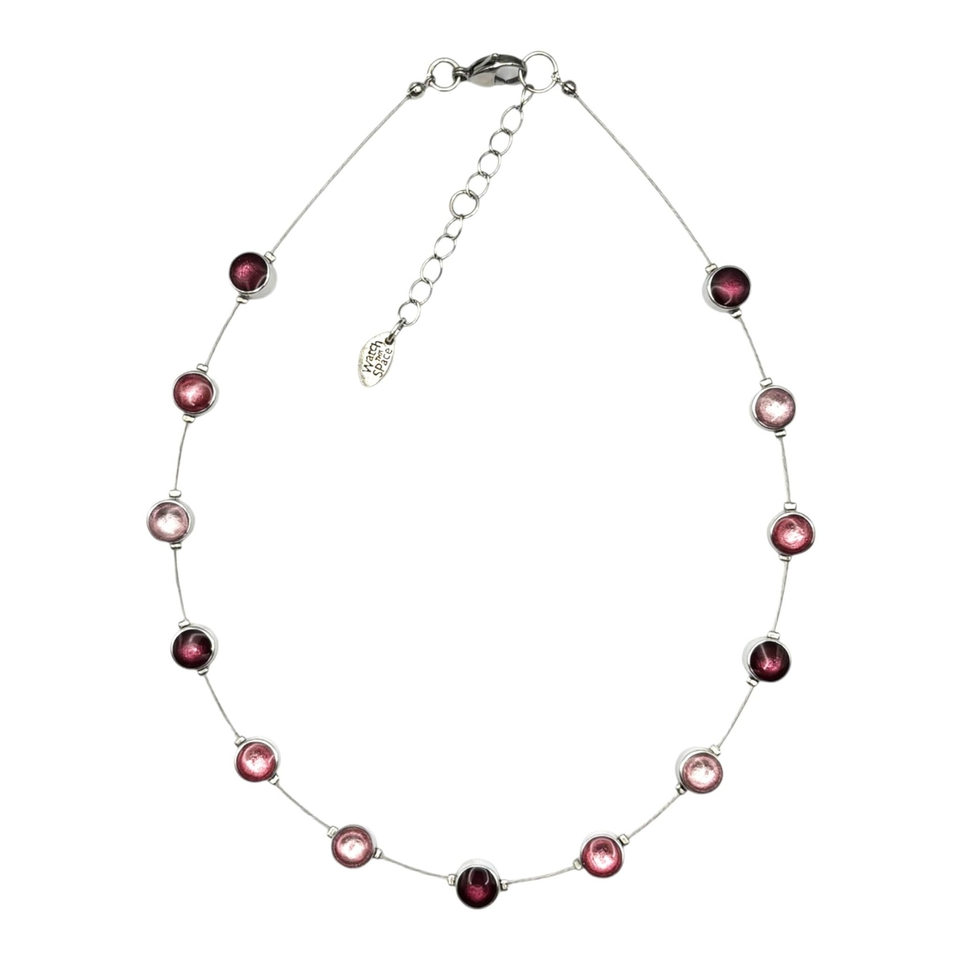 Peony Aluminium Circles Small Shiny Floating Necklace | The Jewellery Stop