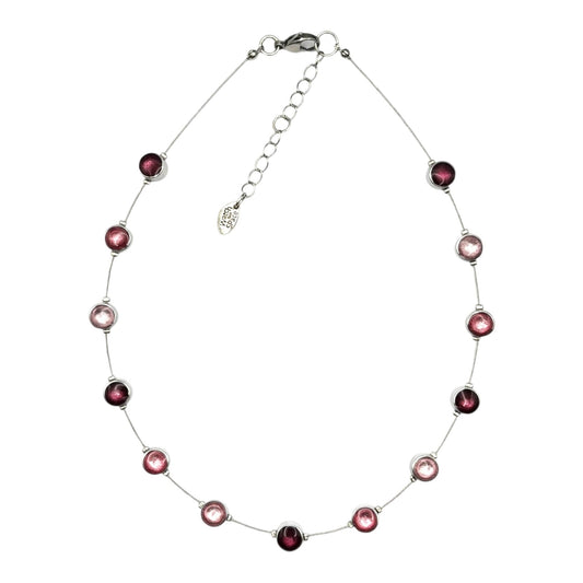 Peony Aluminium Circles Small Shiny Floating Necklace | The Jewellery Stop