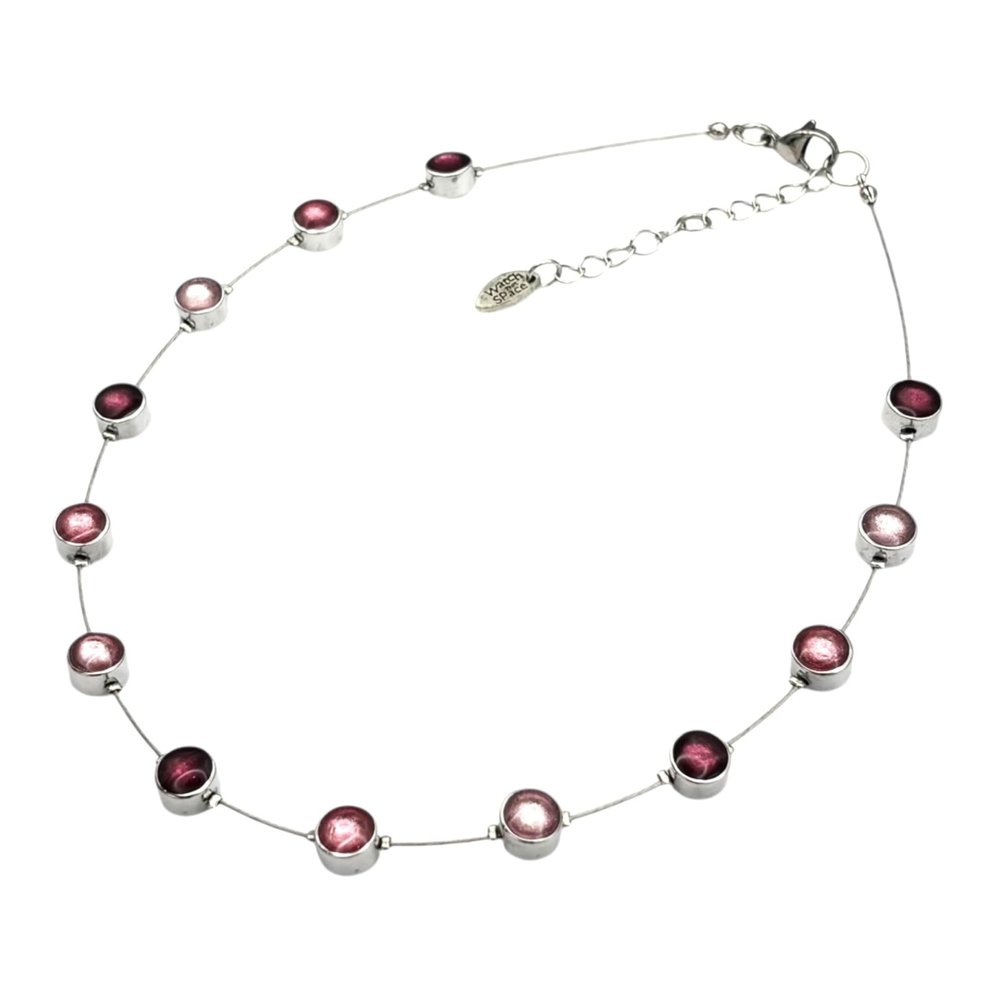 Peony Aluminium Circles Small Shiny Floating Necklace | The Jewellery Stop