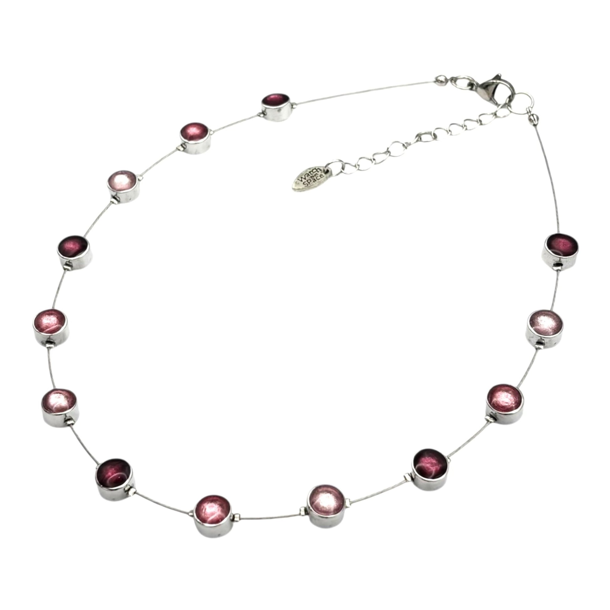 Peony Aluminium Circles Small Shiny Floating Necklace | The Jewellery Stop