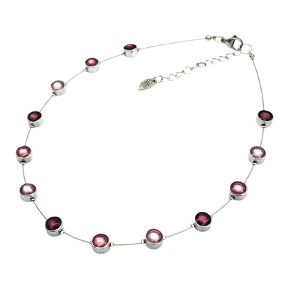 Peony Aluminium Circles Small Shiny Floating Necklace | The Jewellery Stop