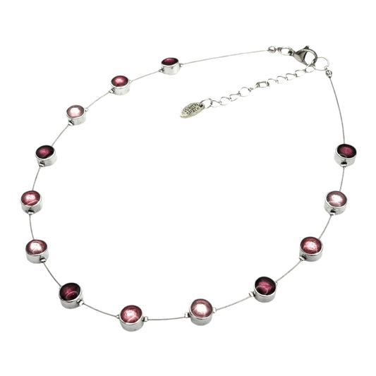 Peony Aluminium Circles Small Shiny Floating Necklace | The Jewellery Stop