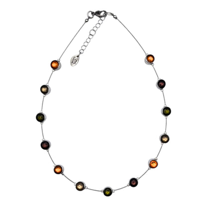 Pistachio Aluminium Circles Small Shiny Floating Necklace | The Jewellery Stop