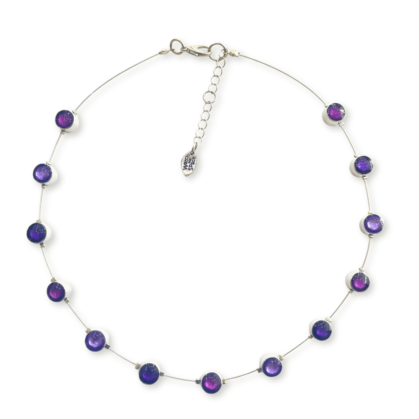 Sweetpea Aluminium Circles Small Shiny Floating Necklace