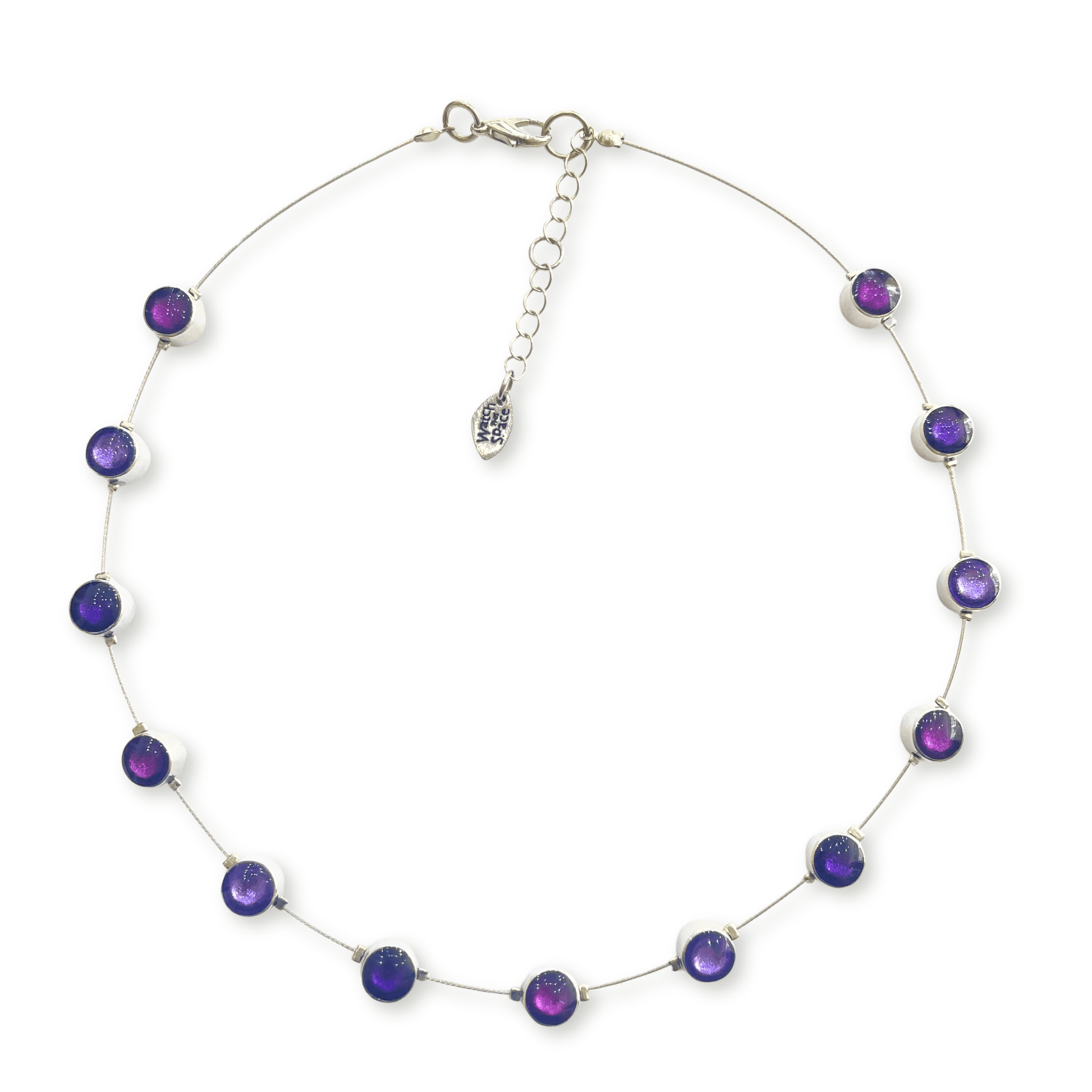 Sweetpea Aluminium Circles Small Shiny Floating Necklace