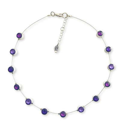Sweetpea Aluminium Circles Small Shiny Floating Necklace