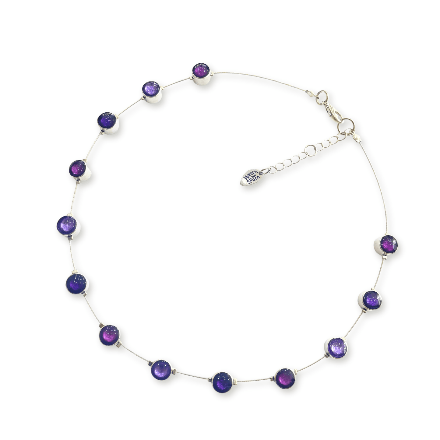 Sweetpea Aluminium Circles Small Shiny Floating Necklace