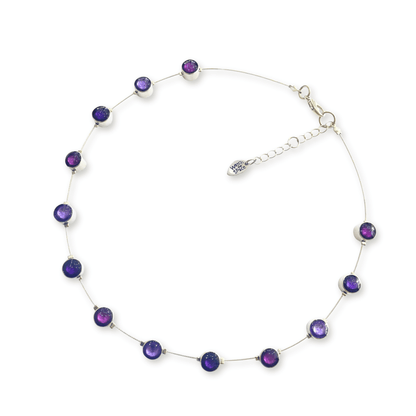 Sweetpea Aluminium Circles Small Shiny Floating Necklace