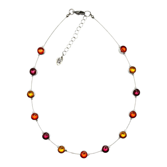 Tropical Aluminium Circles Small Shiny Floating Necklace | The Jewellery Stop