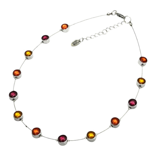 Tropical Aluminium Circles Small Shiny Floating Necklace | The Jewellery Stop