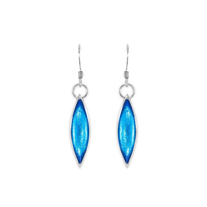Aurora Pewter Petals Large Fish Hook Earrings | The Jewellery Stop