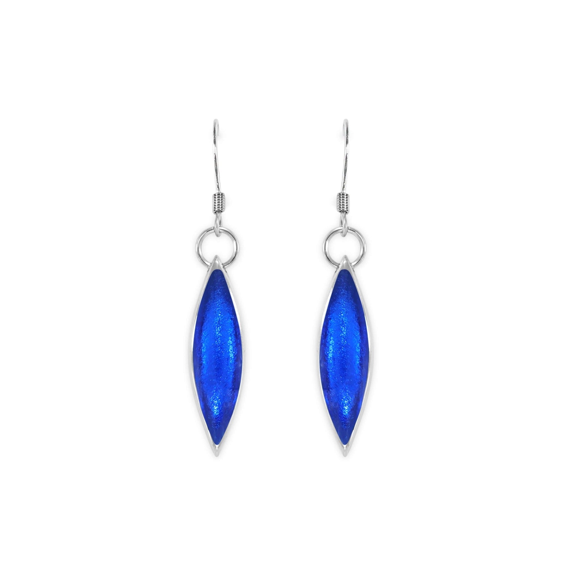 Azure Pewter Petals Large Fish Hook Earrings | The Jewellery Stop