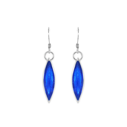 Azure Pewter Petals Large Fish Hook Earrings | The Jewellery Stop