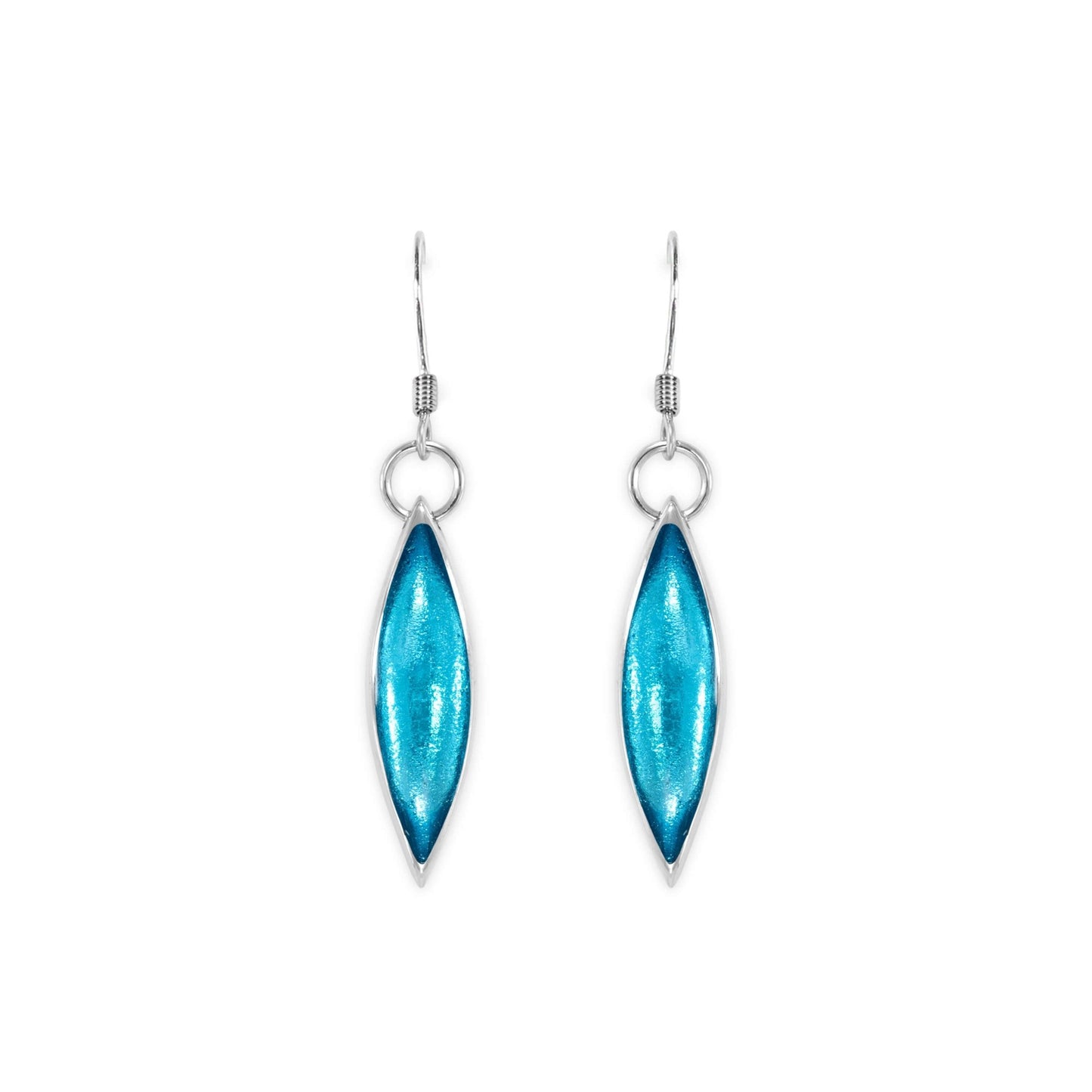 Neptune Pewter Petals Large Fish Hook Earrings | The Jewellery Stop