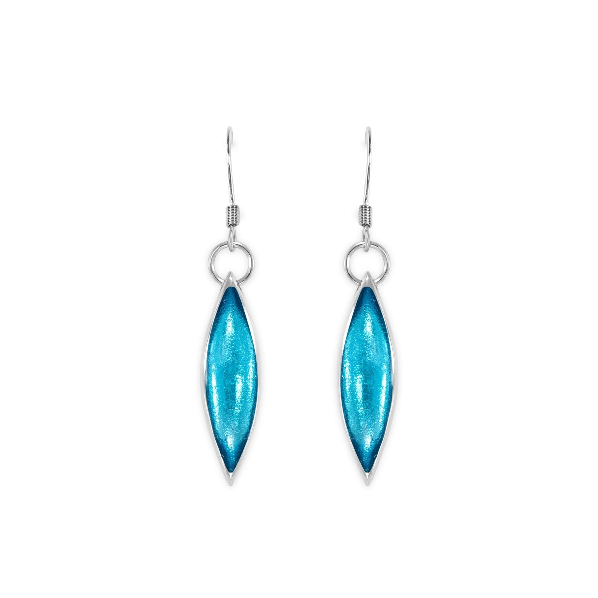 Neptune Pewter Petals Large Fish Hook Earrings | The Jewellery Stop