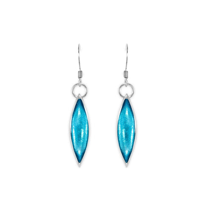 Neptune Pewter Petals Large Fish Hook Earrings | The Jewellery Stop