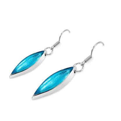 Neptune Pewter Petals Large Fish Hook Earrings | The Jewellery Stop