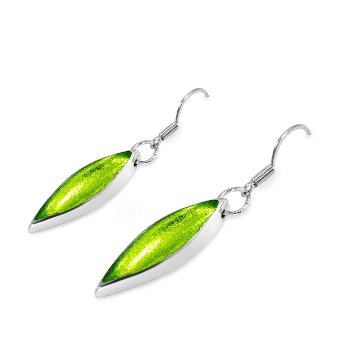 Zest Pewter Petals Large Fish Hook Earrings | The Jewellery Stop