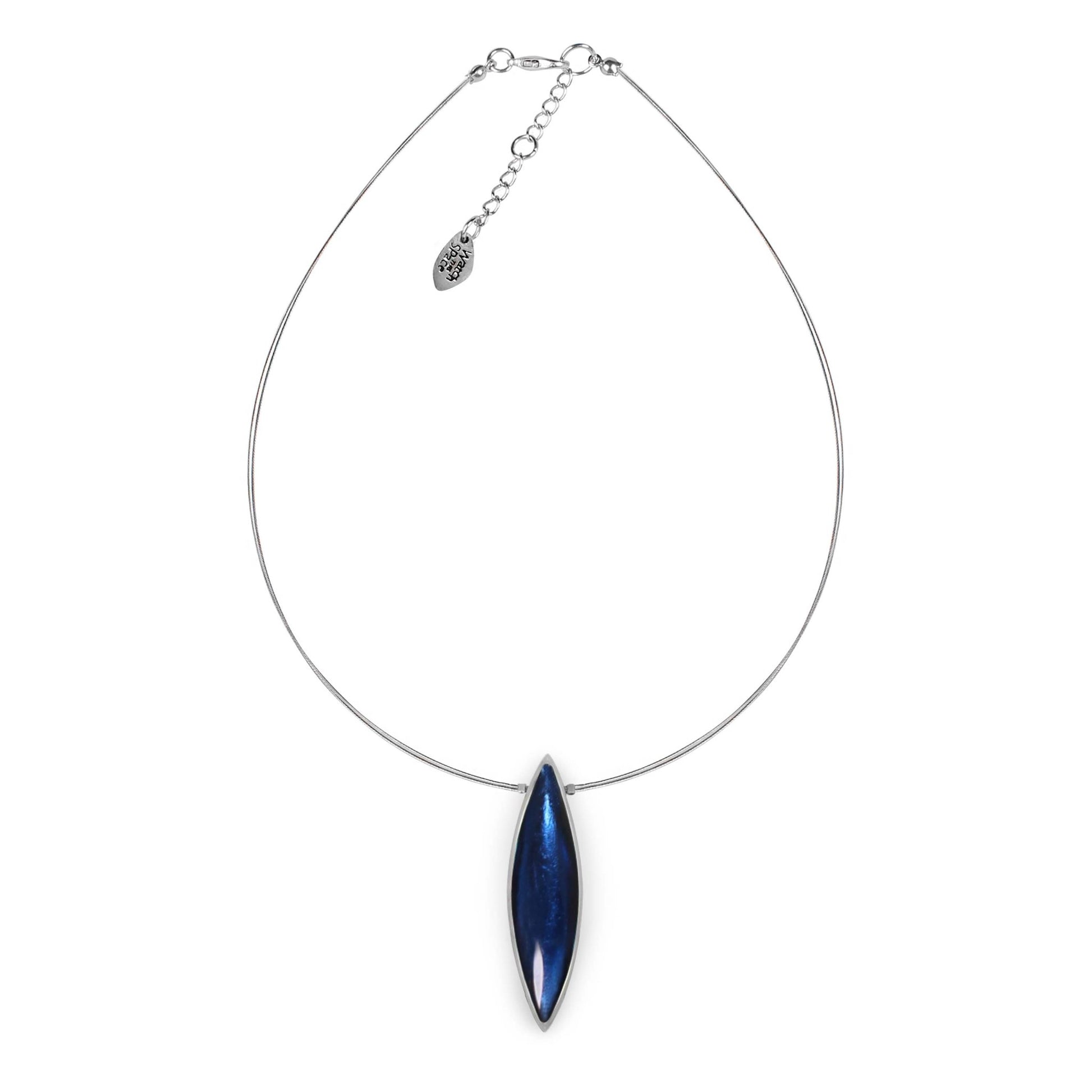 Navy Pewter Petals Single Pendant | The Jewellery Stop