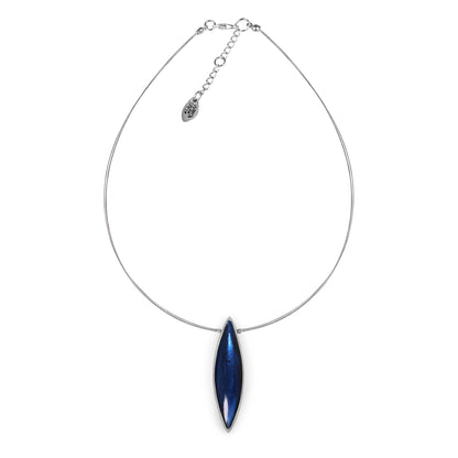 Navy Pewter Petals Single Pendant | The Jewellery Stop