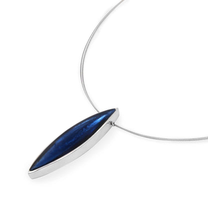 Navy Pewter Petals Single Pendant | The Jewellery Stop