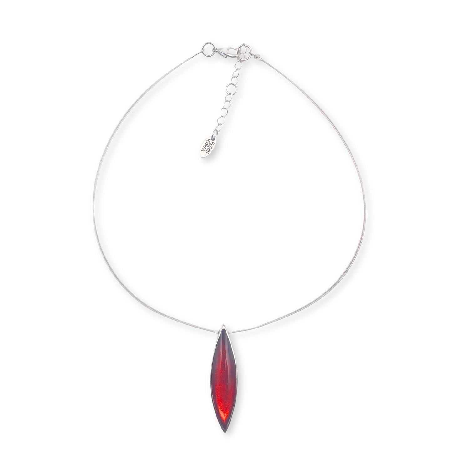 Orange Pewter Petals Single Pendant