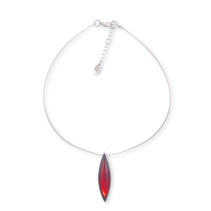 Orange Pewter Petals Single Pendant
