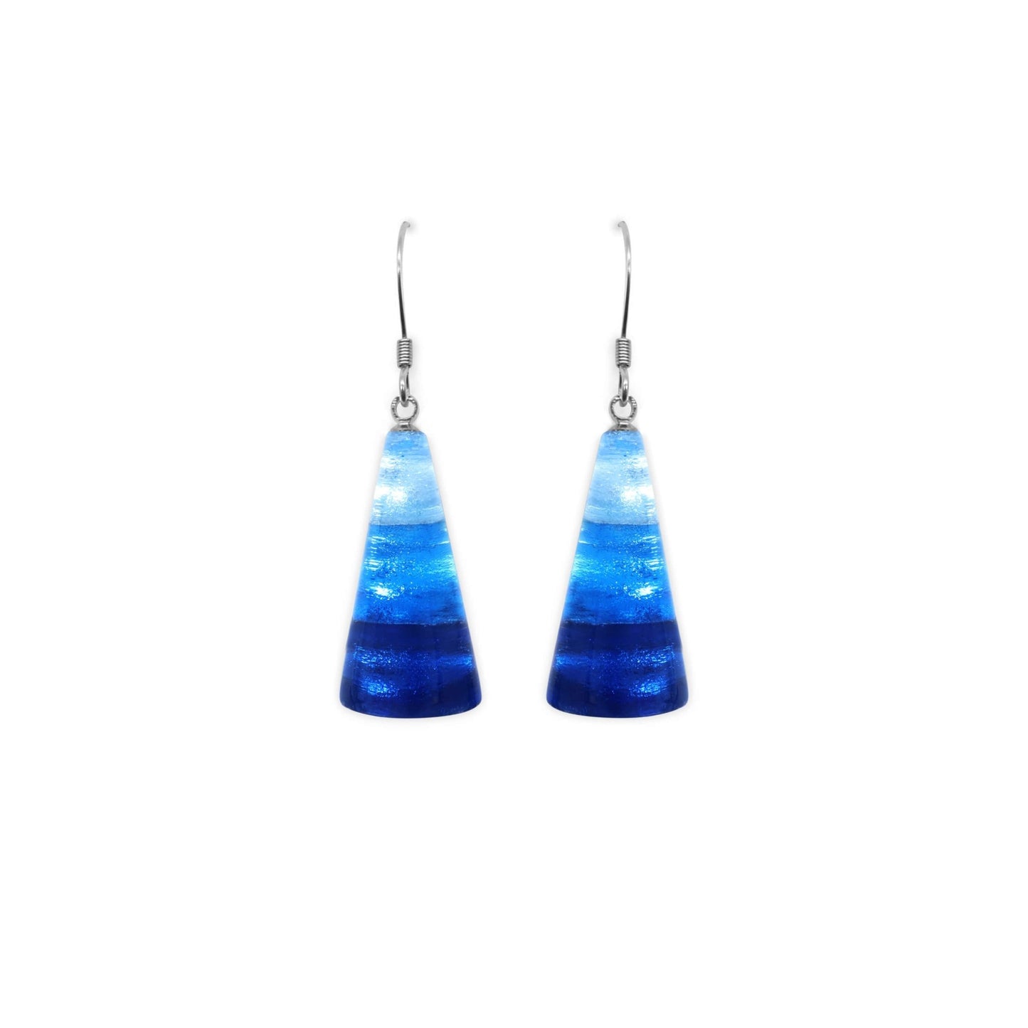 Atlantic Deco Triangle Shiny Fish Hook Earrings | The Jewellery Stop