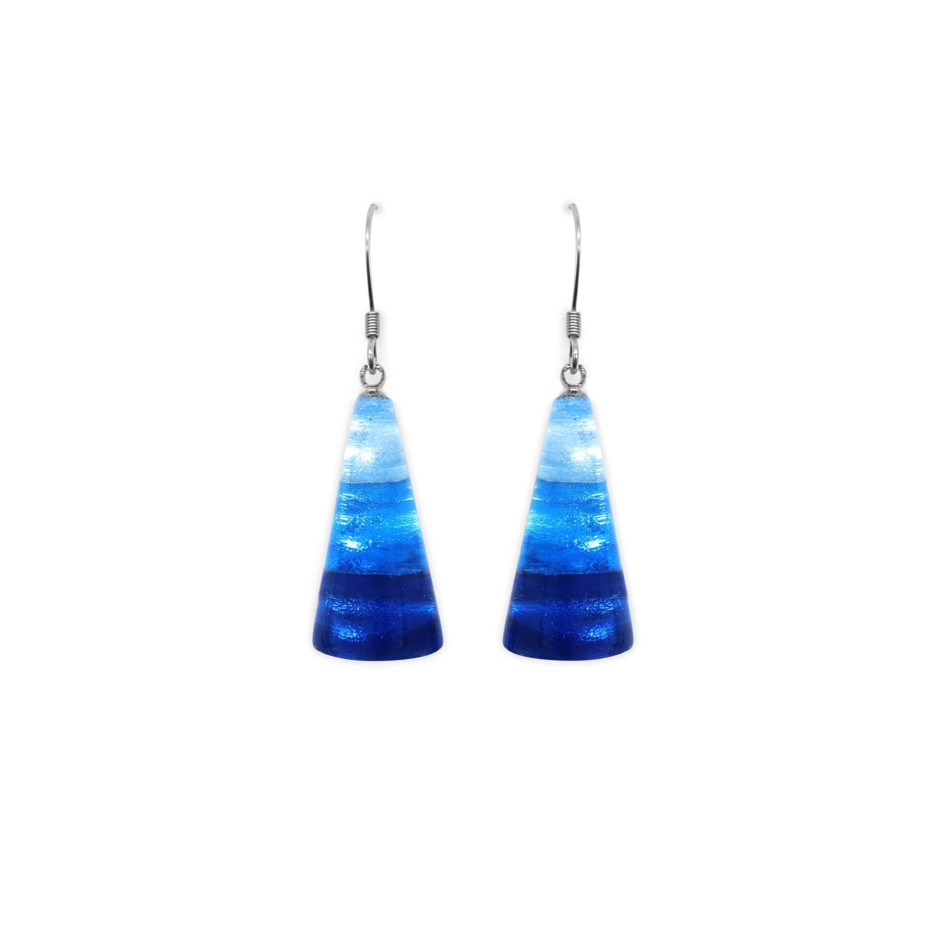 Atlantic Deco Triangle Shiny Fish Hook Earrings | The Jewellery Stop
