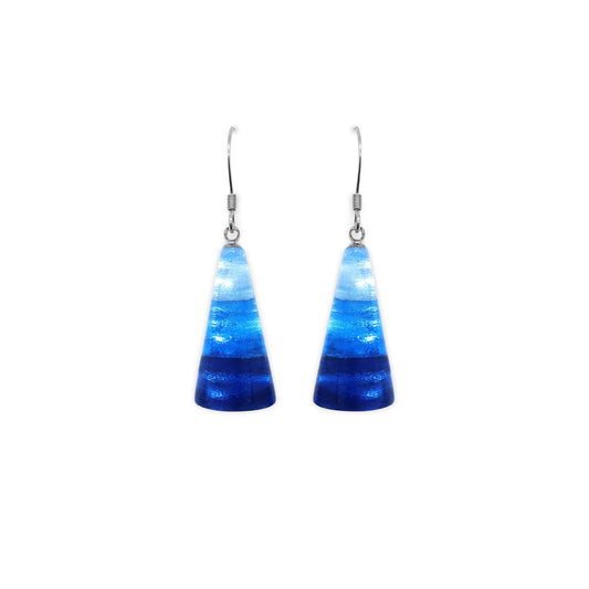 Atlantic Deco Triangle Shiny Fish Hook Earrings | The Jewellery Stop