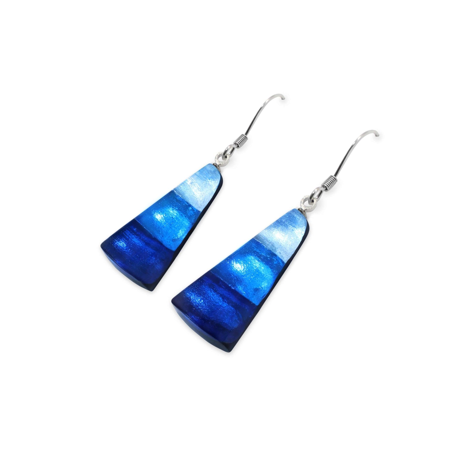 Atlantic Deco Triangle Shiny Fish Hook Earrings | The Jewellery Stop