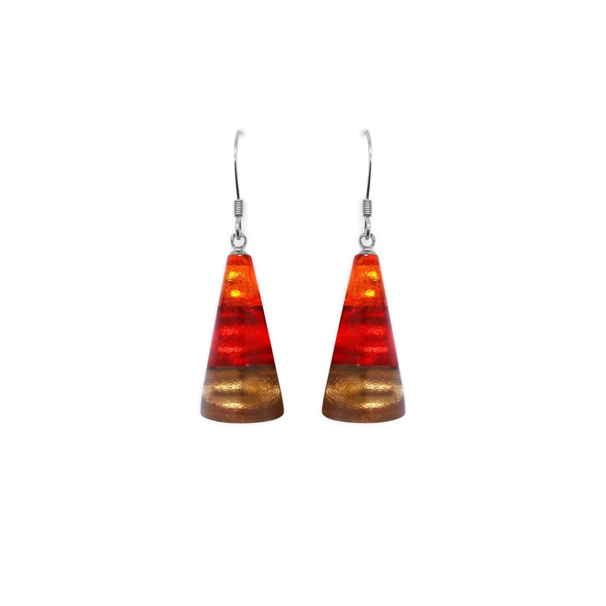 Chilli Deco Triangle Shiny Fish Hook Earrings | The Jewellery Stop