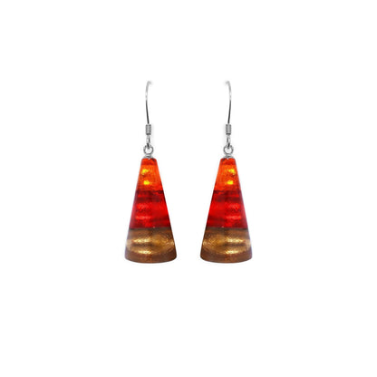 Chilli Deco Triangle Shiny Fish Hook Earrings | The Jewellery Stop