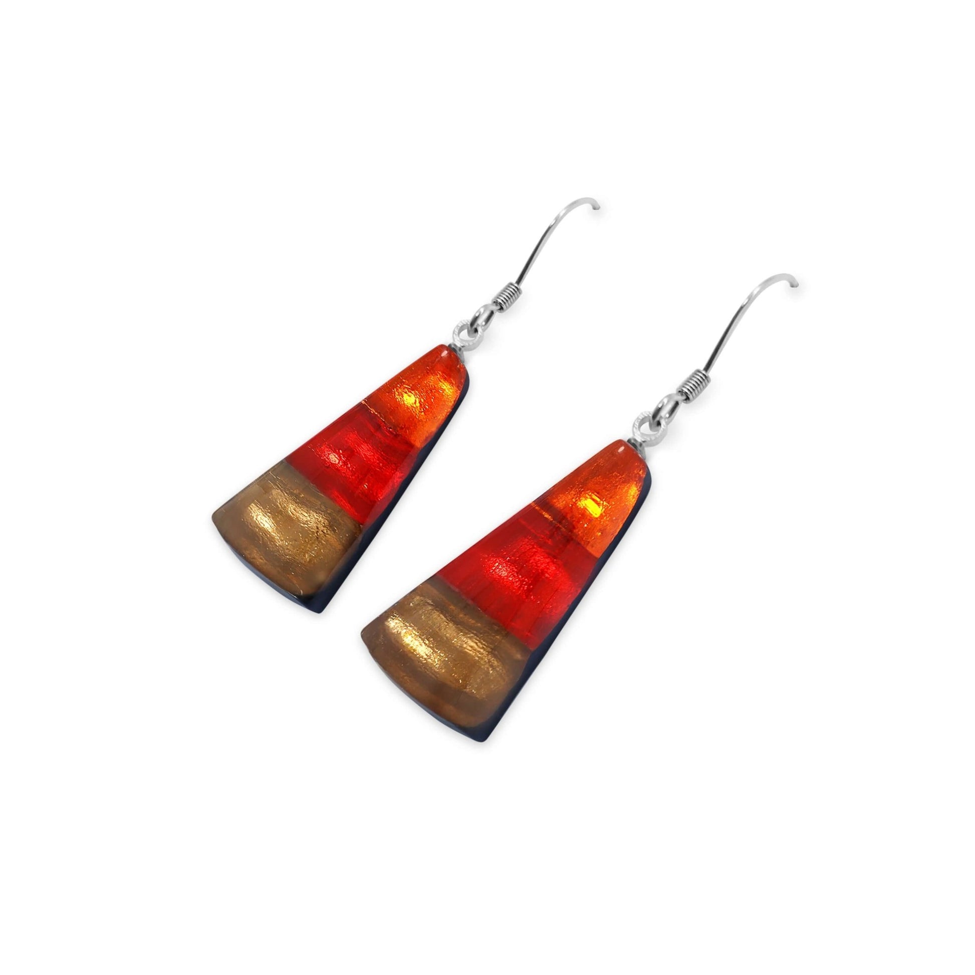Chilli Deco Triangle Shiny Fish Hook Earrings | The Jewellery Stop