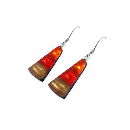 Chilli Deco Triangle Shiny Fish Hook Earrings | The Jewellery Stop
