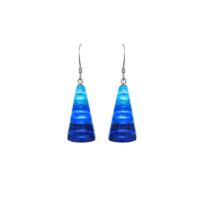 Ocean Deco Triangle Shiny Fish Hook Earrings | The Jewellery Stop