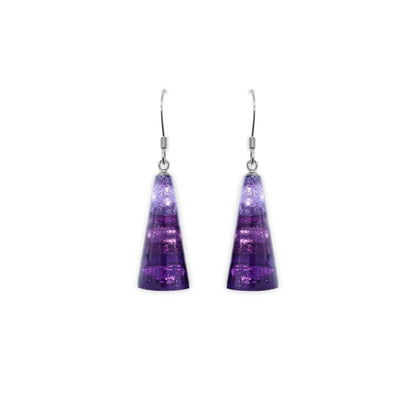 Sweetpea Deco Triangle Shiny Fish Hook Earrings | The Jewellery Stop