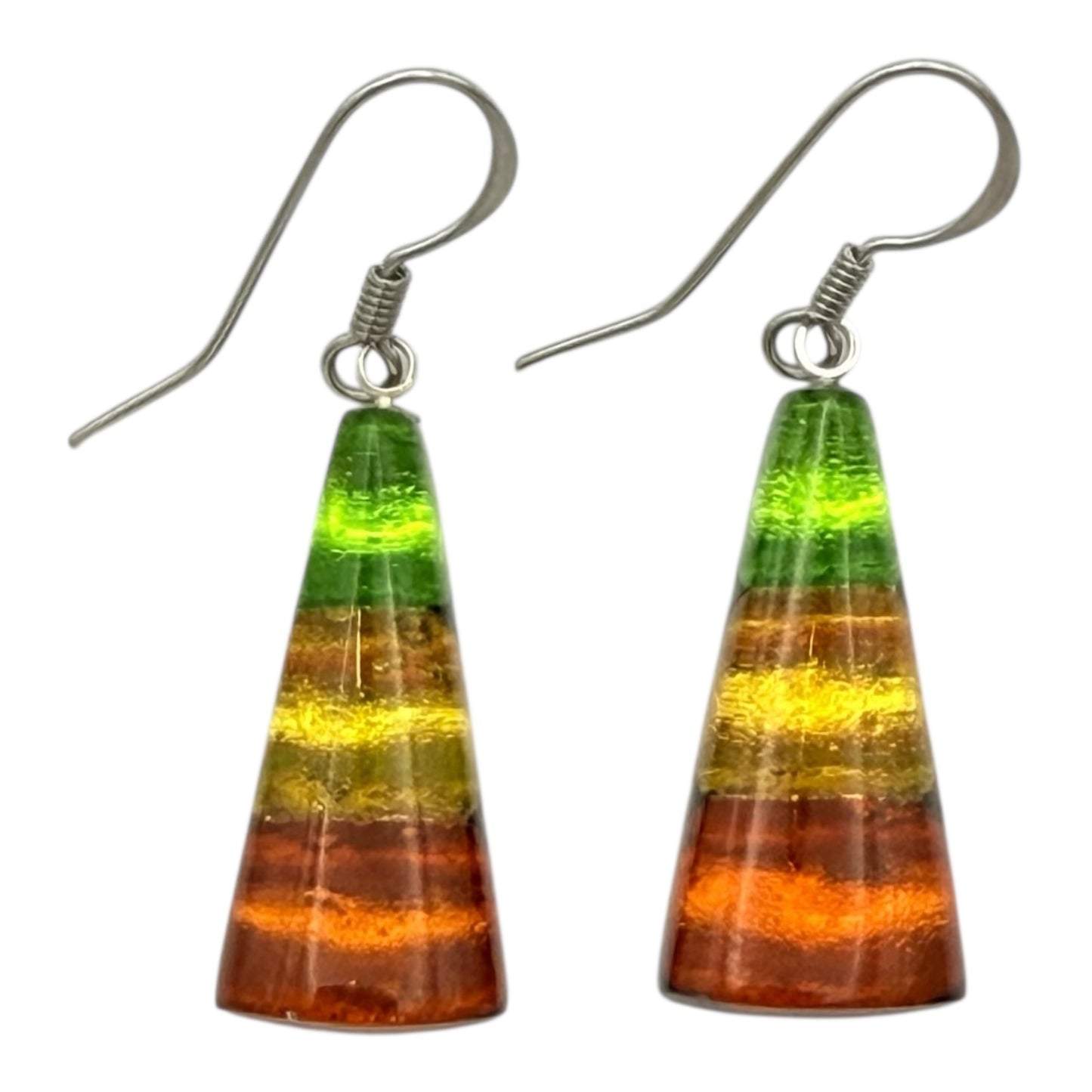 Zest Deco Triangle Shiny Fish Hook Earrings