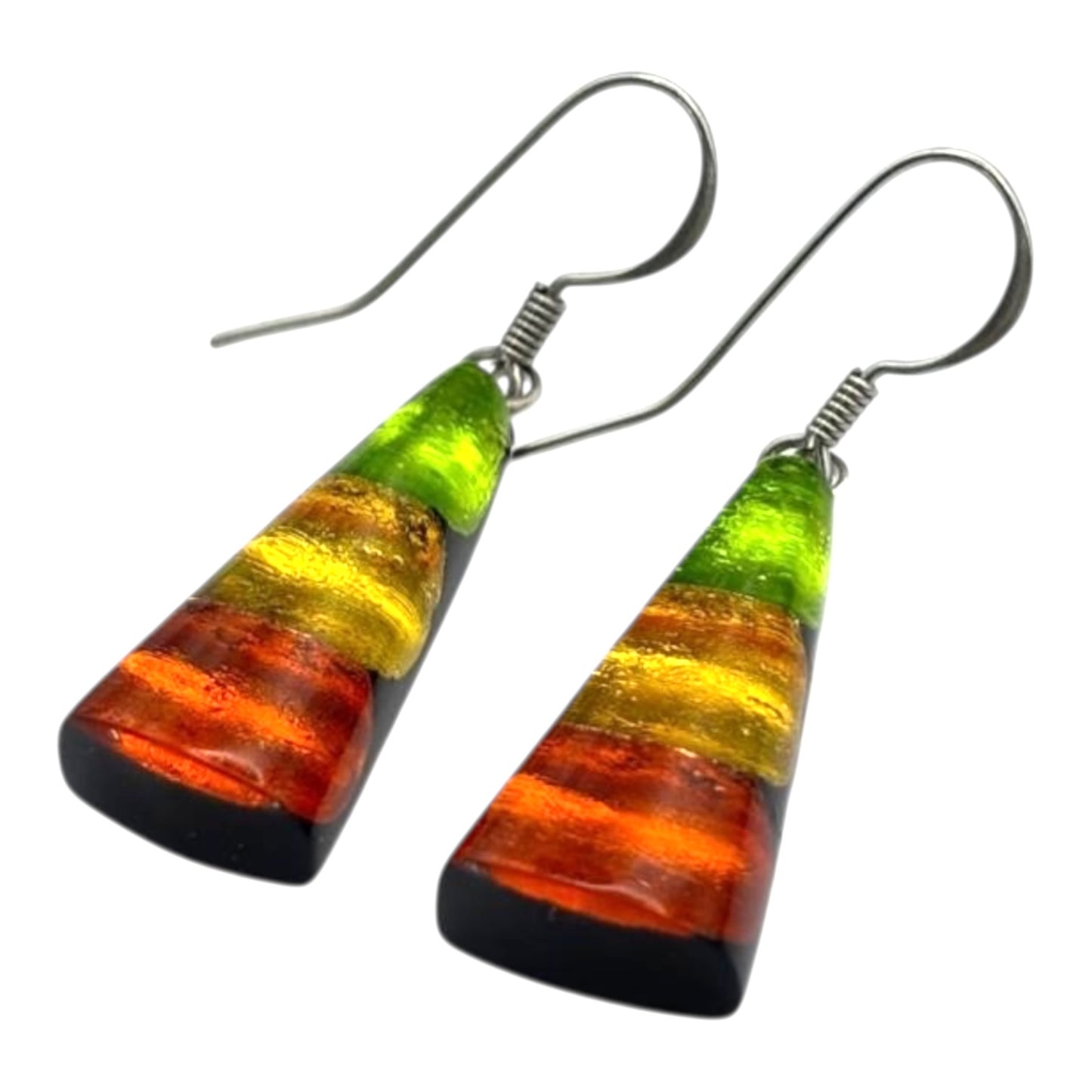 Zest Deco Triangle Shiny Fish Hook Earrings