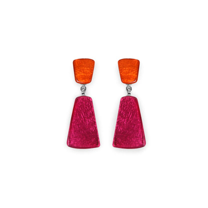 St Tropez Empress Shiny Double Drop Stud Earrings | The Jewellery Stop