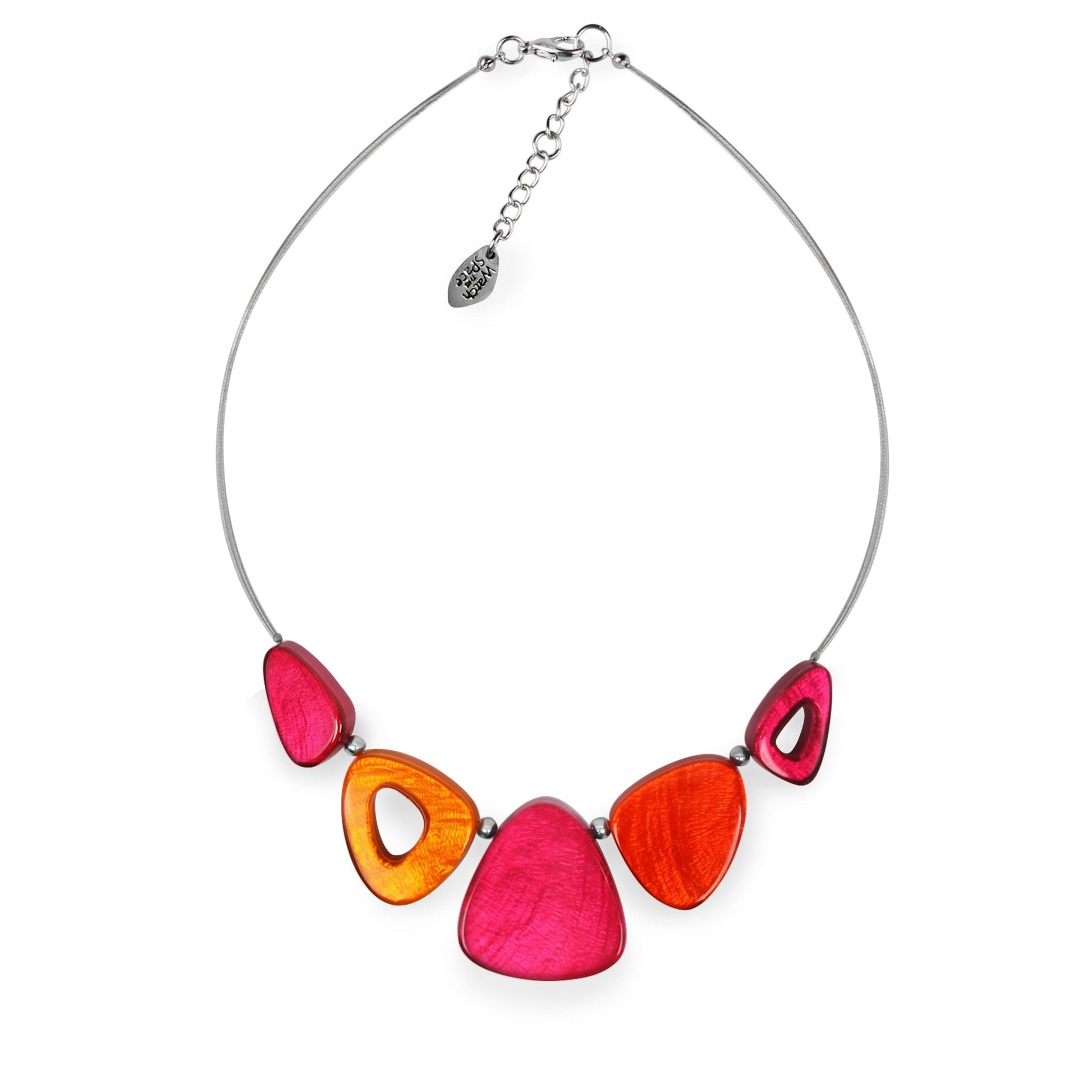 St Tropez Triangle Eclectic Shiny Necklace | The Jewellery Stop