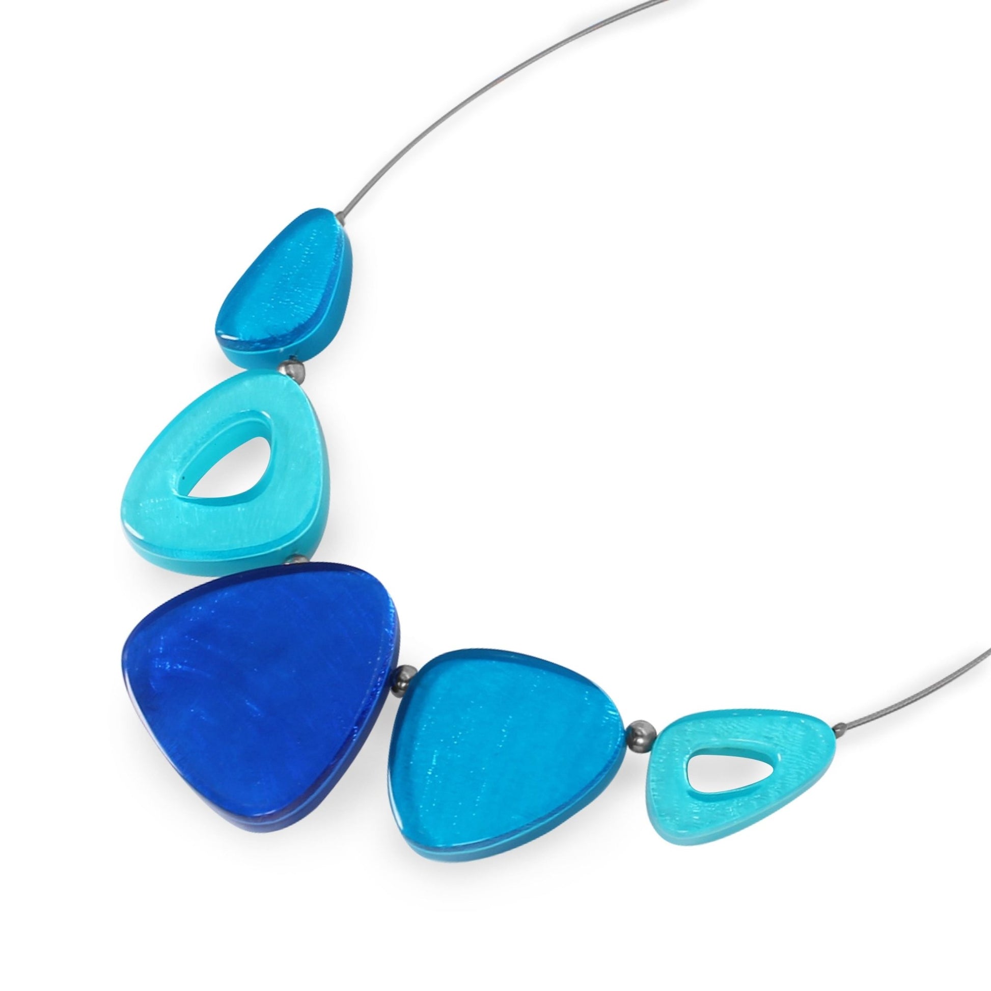 Turquoise Triangle Eclectic Shiny Necklace | The Jewellery Stop