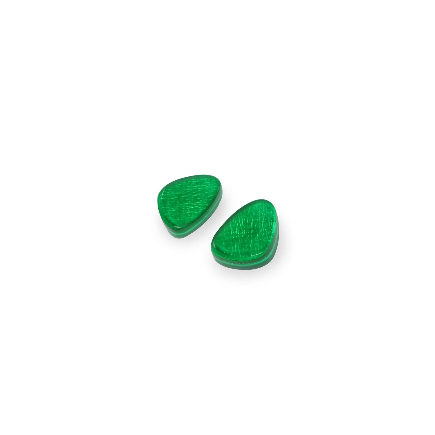 Verdigris Triangle Eclectic Shiny Stud Earrings | The Jewellery Stop